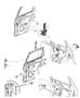 Diagram Rear Door, Hardware Components. for your 2001 Chrysler Town & Country