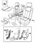 Diagram Front Seat - Split Seat - Trim Code [Y9]. for your Chrysler 300 M