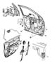 Diagram Front Door, Hardware Components. for your 2013 Jeep Compass