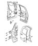 Diagram Rear Door, Shell and Hinges. for your 2000 Dodge Ram 1500