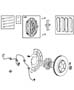 Diagram Brakes, Front, 6.1L [All V8 Engines]. for your Jeep Grand Cherokee