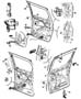 Diagram Sliding Door, Shell and Hinges. for your 2012 Jeep Wrangler UNLIMITED RUBICON