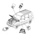 Diagram Air Bag Modules, Impact Sensors and Clock Spring. for your 2013 Jeep Compass