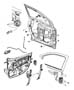 Diagram Front Door, Hardware Components. for your 2005 RAM 1500