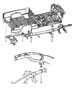 Diagram Body Hold Down, Club Cab. for your 2005 Dodge Dakota