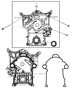 Diagram Timing Case Cover 5.7L [5.7L Hemi Multi Displacement Engine]. for your 2018 Dodge Challenger SRT HELLCAT 6.2L SuperCharged V8 A/T