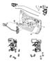 Diagram Front Door, Hardware Components, Half Door. for your 2023 RAM 1500