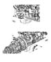 Image of BRACKET. Engine Mount. Right, Right Side. [6-SPEED MANUAL G56. image for your 2004 Chrysler 300  M 