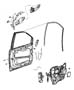 Diagram Front Door, Hardware Components. for your 1999 Chrysler 300 M