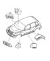 Diagram Air Bag Modules, Impact Sensors and Clock Spring. for your 1990 Jeep Wrangler