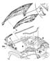 Diagram Hood and Related Parts. for your 2021 RAM 1500 Rebel Extended Cab 3.6L V6 4WD