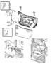 Diagram Front Door, Shell and Hinges, Half Door. for your Chrysler 300 M