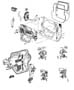 Diagram Front Door, Hardware Components, Full Door. for your 2023 RAM 1500