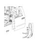 Diagram Rear Door, Shell and Hinges, Quad Cab. for your 2017 Jeep Cherokee LATITUDE 3.2L V6 A/T 4X4