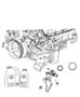 Engine Oil, Engine Oil Filter. Adapter And Splash Sheild 5.7L [5.7L Hemi VCT MDS Engine]. Diagram