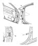 Diagram Front Door, Shell and Hinges. for your Chrysler 300 M