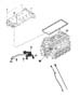 Diagram Engine Oil Pan, Engine Oil Level Indicator And Related Parts 8.4L [8.4L V10 SFI Engine]. for your 2020 Jeep Cherokee