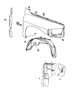 Diagram Front Fender. for your 2008 Dodge Ram 1500