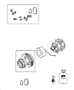 A/C Compressor 5.7L [5.7L V8 MDS VVT ENGINE] 6.1L [6.1L SRT HEMI V8 Engine]. Diagram