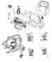 Diagram Front Door, Hardware Components, Full Door. for your 2006 Jeep Grand Cherokee