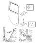 Diagram Rear Door, Shell And Hinges, Full Door. for your 2019 Jeep Grand Cherokee