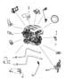 Image of BRACKET. SENSOR MOUNTING. Crankshaft Engine Speed. image for your 2004 Chrysler 300  M 