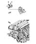 Diagram Engine Mounting Right Side FWD 2.0L [2.0L 4 Cyl DOHC 16V Dual VVT Engine]. for your Jeep