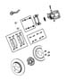 Diagram Brakes, Rear, Disc. for your 1999 Dodge Dakota