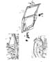 Diagram Sliding Door, Shell and Hinges. for your 1999 Chrysler 300 M