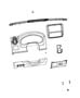 Diagram Instrument Panel Trim. for your 2021 RAM 1500 Laramie Longhorn Crew Cab 3.0L Turbo V6 Diesel