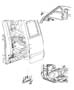 Diagram Rear Door, Shell and Hinges, Club Cab. for your 1999 Jeep Cherokee