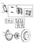 Diagram Brakes,Front, DX 1, 6. for your 2009 Chrysler Aspen