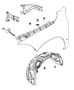 Diagram Fender Front. for your 2020 RAM 1500 Lone Star Crew Cab 3.6L V6