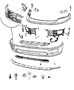 Diagram Bumper Front. for your 2019 RAM 1500 Lone Star Crew Cab 5.7L Hemi V8