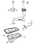 Engine Oil Pan, Engine Oil Level Indicator And Related Parts 3.7L [3.7L V6 Engine]. Diagram