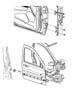 Front Door, Shell and Hinges. Diagram