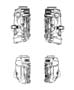 Diagram Rear Door, Latches and Clips. for your 2000 Chrysler 300 M