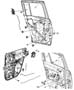 Diagram Rear Door, Hardware Components, Compass. for your 2005 RAM 1500