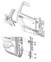 Rear Door, Shell and Hinges. Diagram