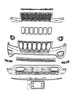 Diagram Fascia, Front, Compass. for your 2013 Jeep Wrangler RUBICON