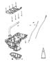 Engine Oil Pan, Engine Oil Level Indicator and Related Parts 3.6L [3.6L Mid V6 Engine]. Diagram