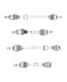 Front Axle Drive Shafts. Diagram