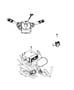 Diagram Air Bag Modules, Impact Sensor and Clock Springs. for your 2001 Dodge Dakota