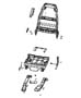 Diagram Adjusters, Recliners and Shields - Passenger Seat - 74 Body. for your 2009 Jeep Grand Cherokee OVERLAND 5.7L Hemi V8 4X2