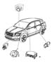 Diagram Air Bag Modules, Impact Sensors and Clock Spring. for your 2019 RAM 2500