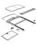 Diagram Sunroof Glass and Component Parts - [Power Express Open/Close Sunroof]. for your Jeep Liberty