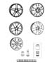 Diagram Wheels and Hardware. for your 2021 RAM 1500 Limited Longhorn Crew Cab 3.0L Turbo V6 Diesel