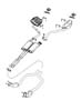 Diagram Exhaust System. for your 2020 RAM 1500 Tradesman Extended Cab 5.7L Hemi V8