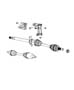 Diagram Shafts, Axle. for your 2001 Chrysler 300 M