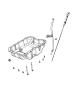 Engine Oil Pan, Engine Oil Level Indicator And Related Parts 2.4L [2.4L I4 MultiAir Engine]. Diagram